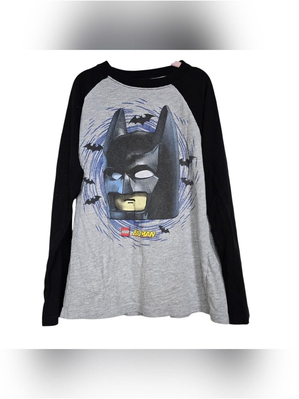 Lego Batman Gray Black Long Sleeve Shirt M